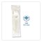 Boardwalk 5.31 in. Mediumweight Plastic School Cutlery Napkin/Spork/Straw Kit - White (1000/Carton)